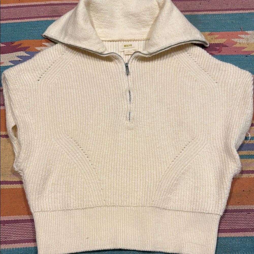 Maeve By Anthropologie Off White Sleeveless Sweater